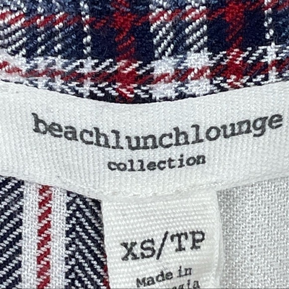 Beachlunchlounge Plaid Flannel Long Sleeve Button Down Top - Picture 5 of 6